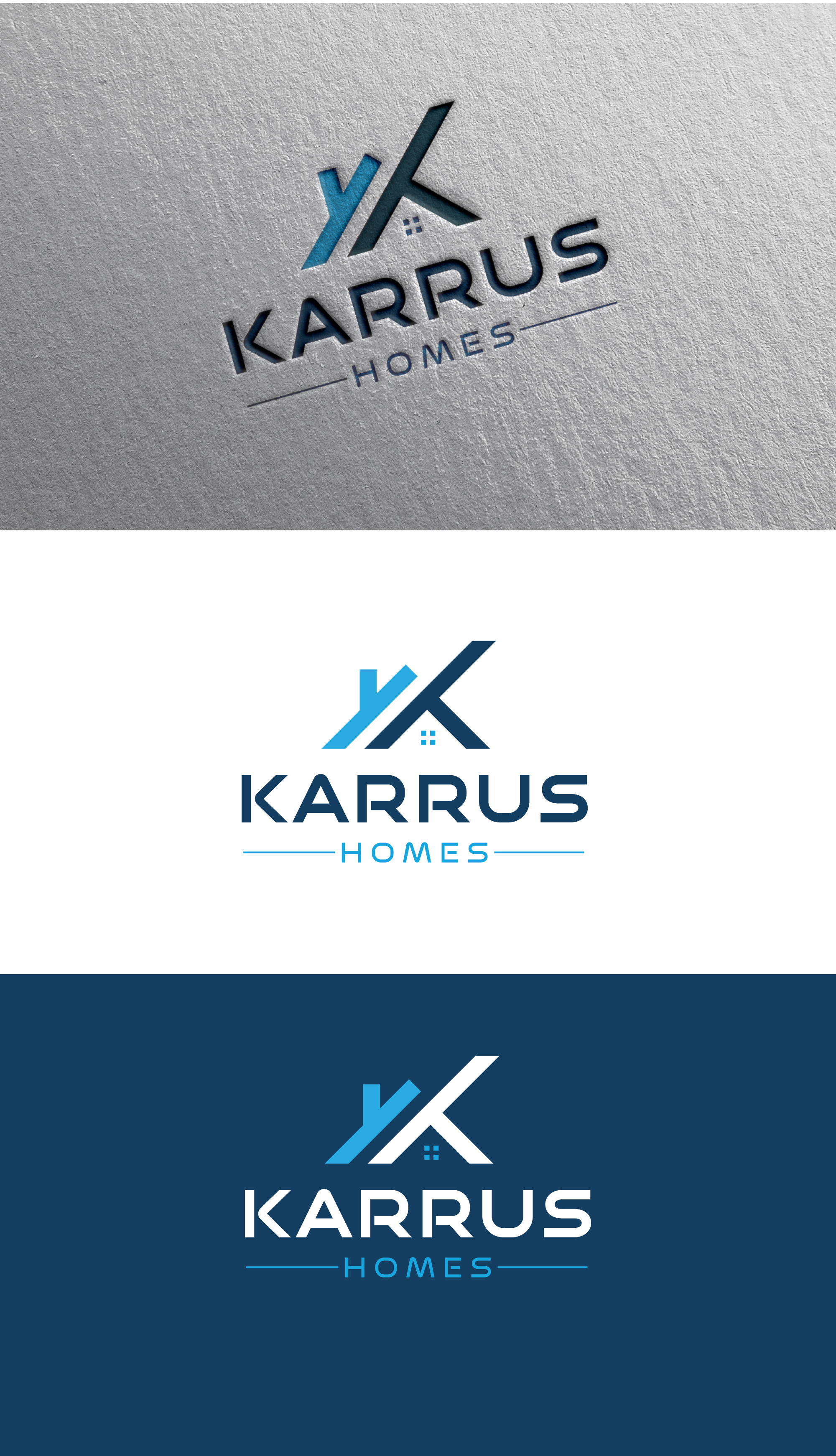Logo Design by Dezign frd for Karrus Homes | Design #37800081