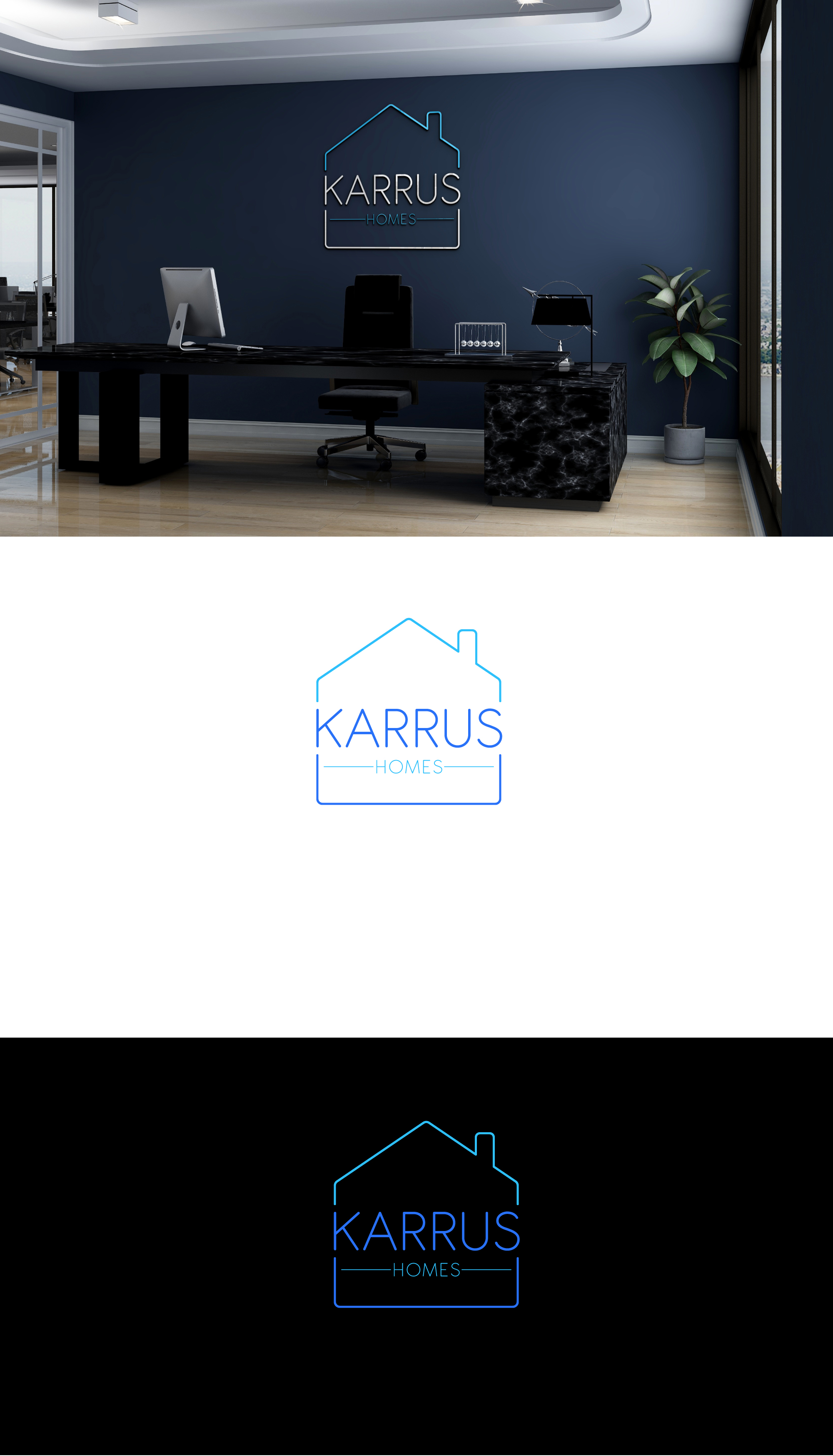 Logo Design by Dezign frd for Karrus Homes | Design #37803204