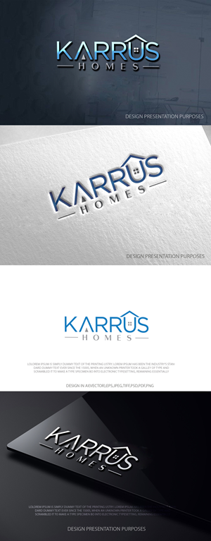 Logo Design by zebronicgraphic for Karrus Homes | Design: #37773166