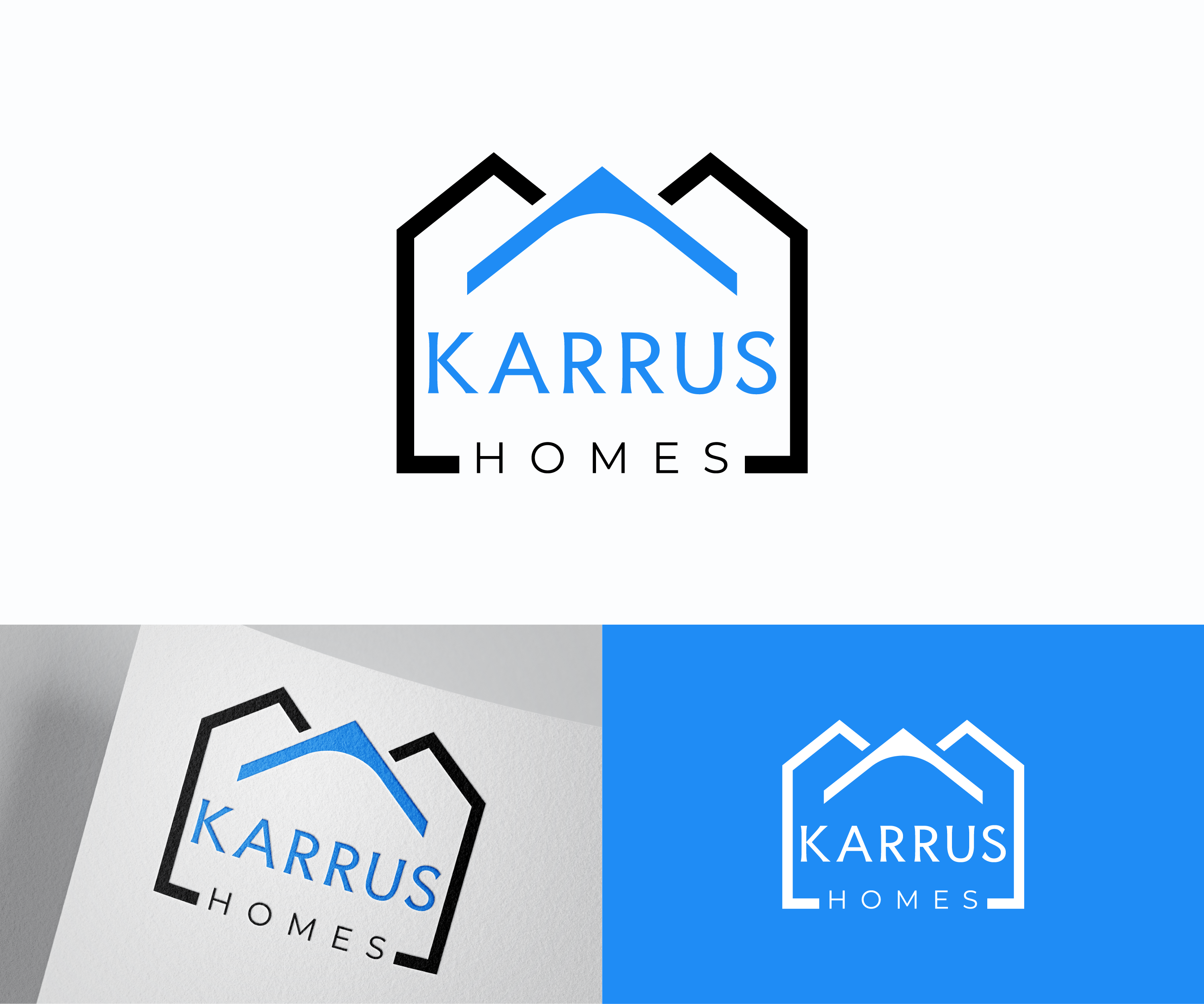 Logo Design by Zak deZign for Karrus Homes | Design #37800780