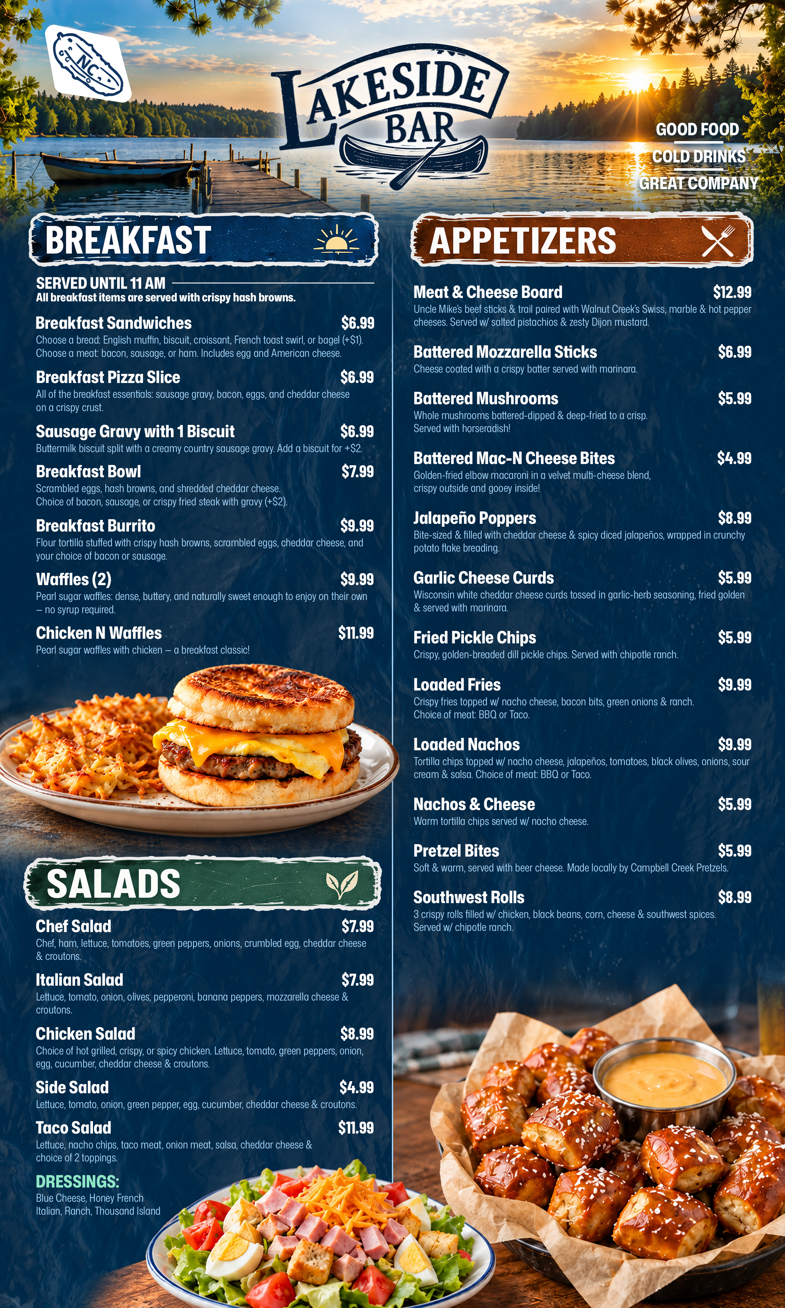 Menu Design by Farvahar for Lakeside Bar | Design #37792395
