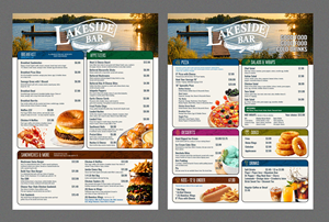 Menü-Design von Stan$oul für Lakeside Bar | Design: #37777500