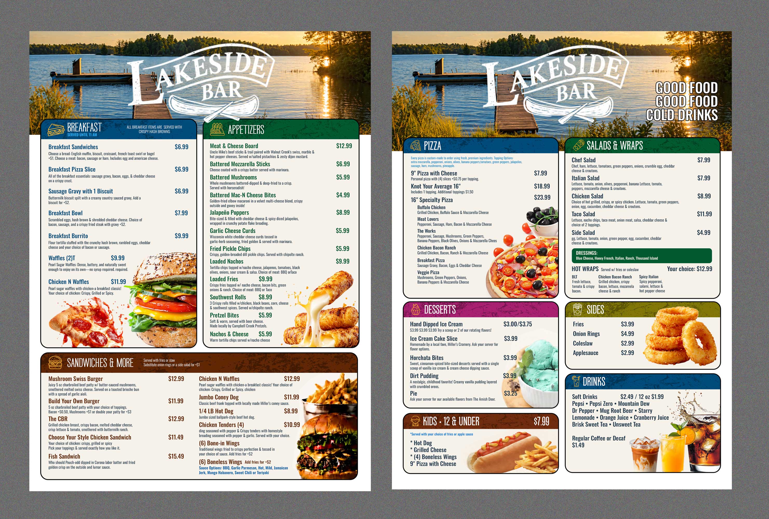 Menu Design by Stan$oul for Lakeside Bar | Design #37777538