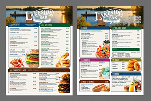 Menü-Design von Stan$oul für Lakeside Bar | Design: #37777538