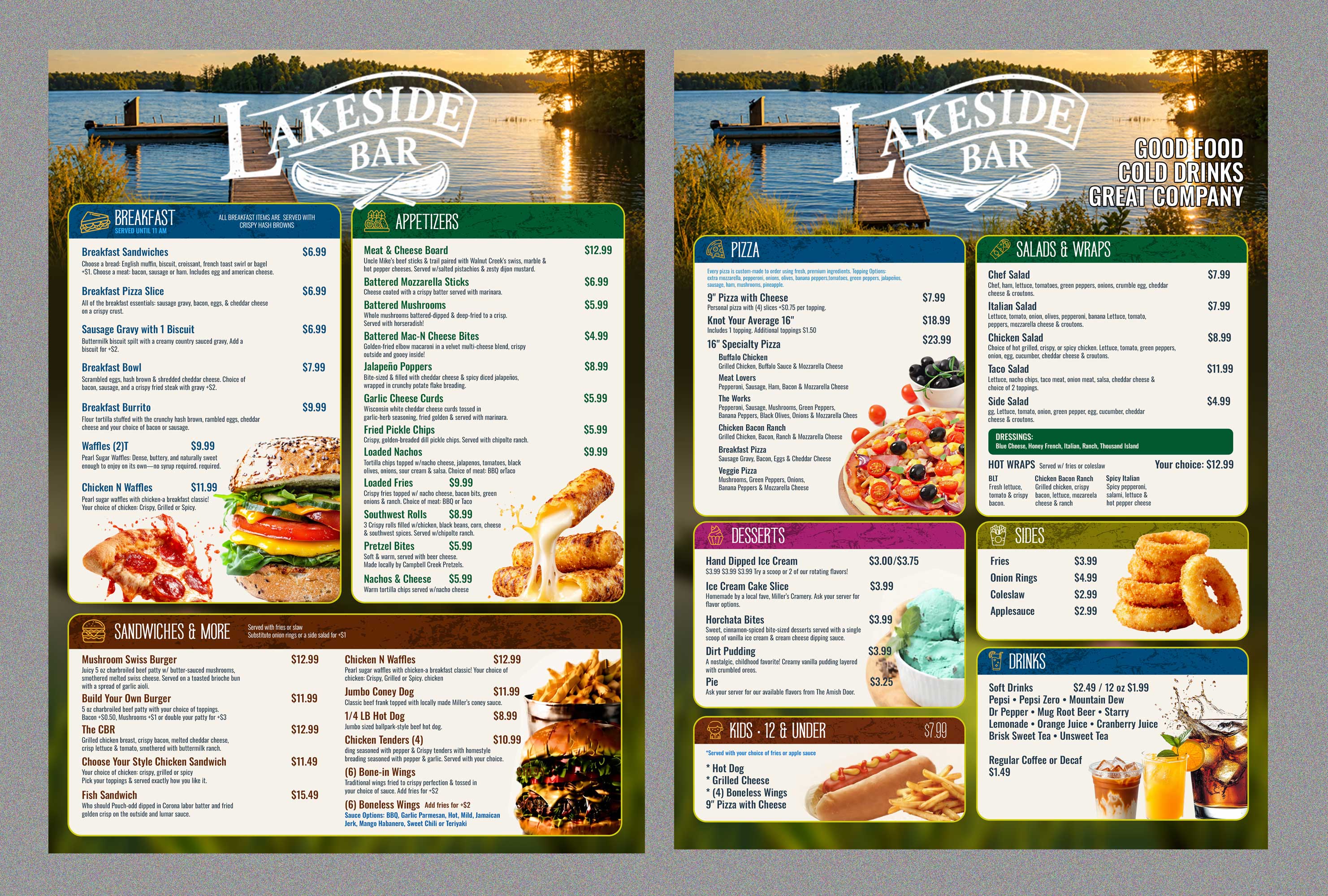 Menu Design by Stan$oul for Lakeside Bar | Design #37779167