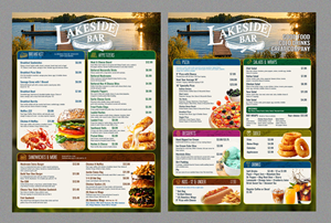Menü-Design von Stan$oul für Lakeside Bar | Design: #37779167