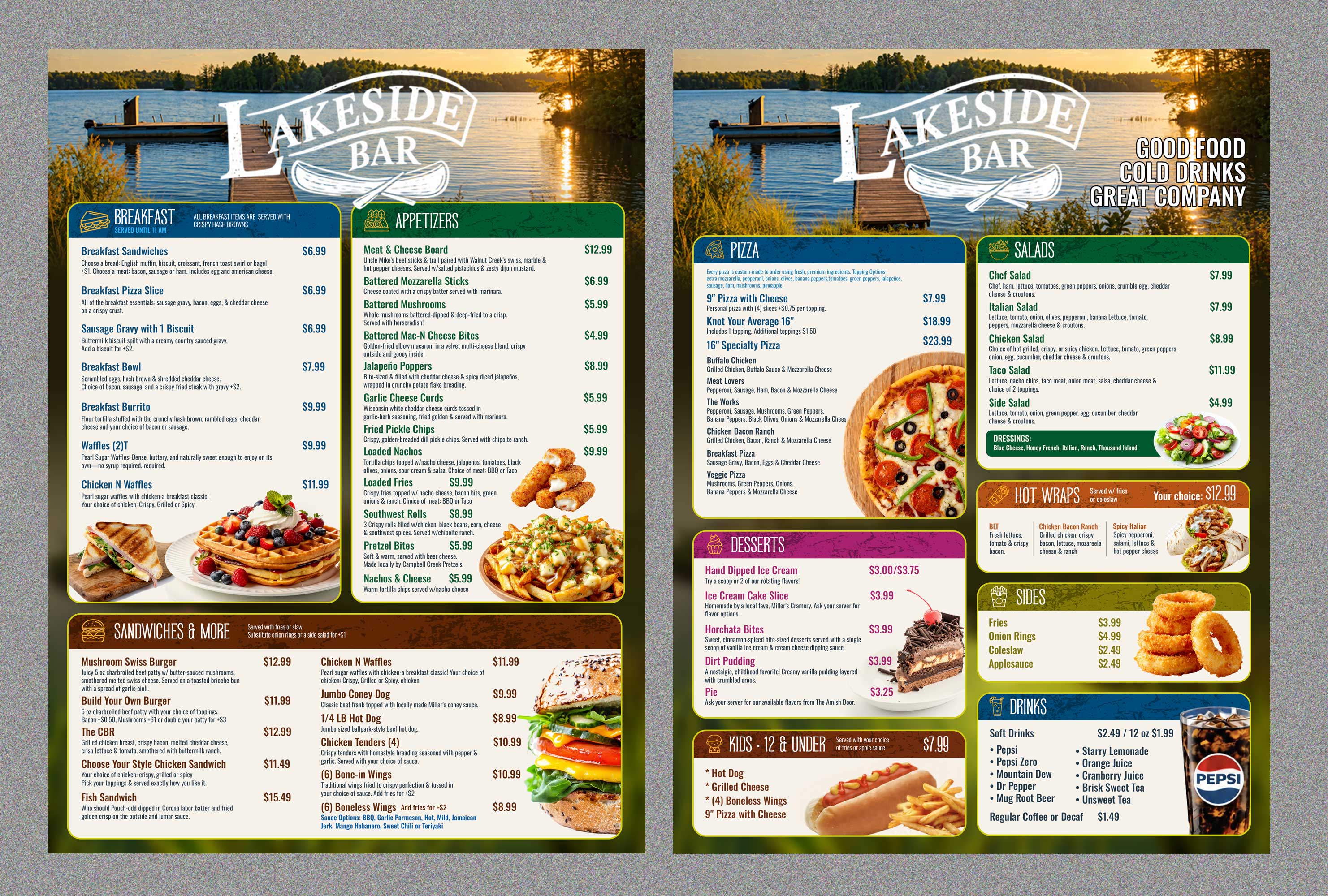 Menu Design by Stan$oul for Lakeside Bar | Design #37779774