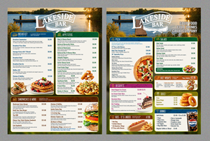 Menü-Design von Stan$oul für Lakeside Bar | Design: #37779774