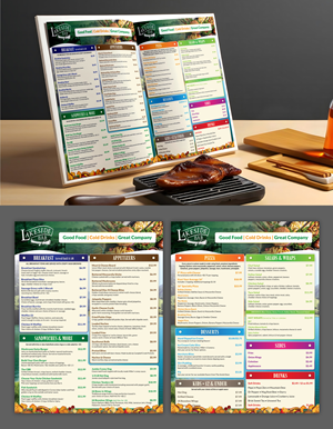 Menü-Design von Impressive Designs für Lakeside Bar | Design: #37779320