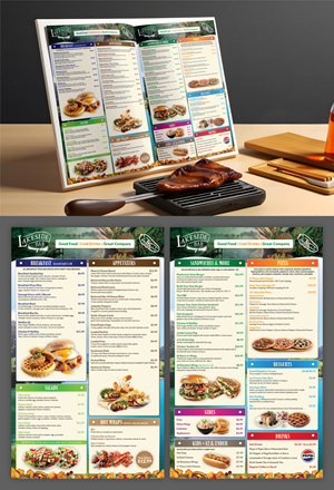 Menu Design by Impressive Designs for Lakeside Bar | Design #37781453
