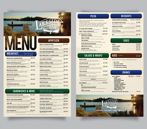 Menü-Design von taufik_alrahman für Lakeside Bar | Design: #37780871