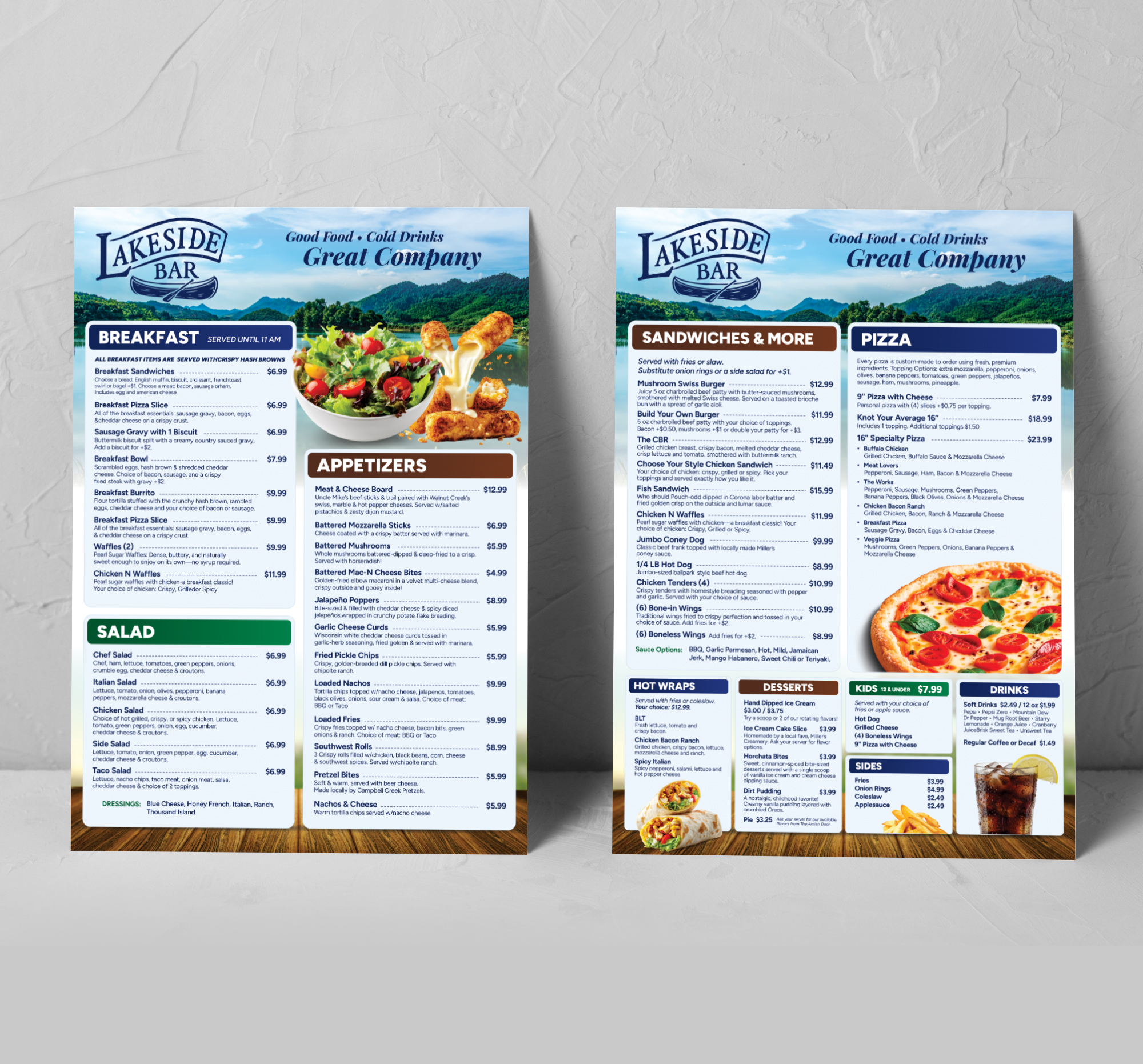 Menu Design by Dzhafir for Lakeside Bar | Design #37779938