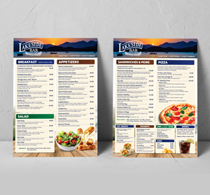 Menu Design by Dzhafir for Lakeside Bar | Design #37779939