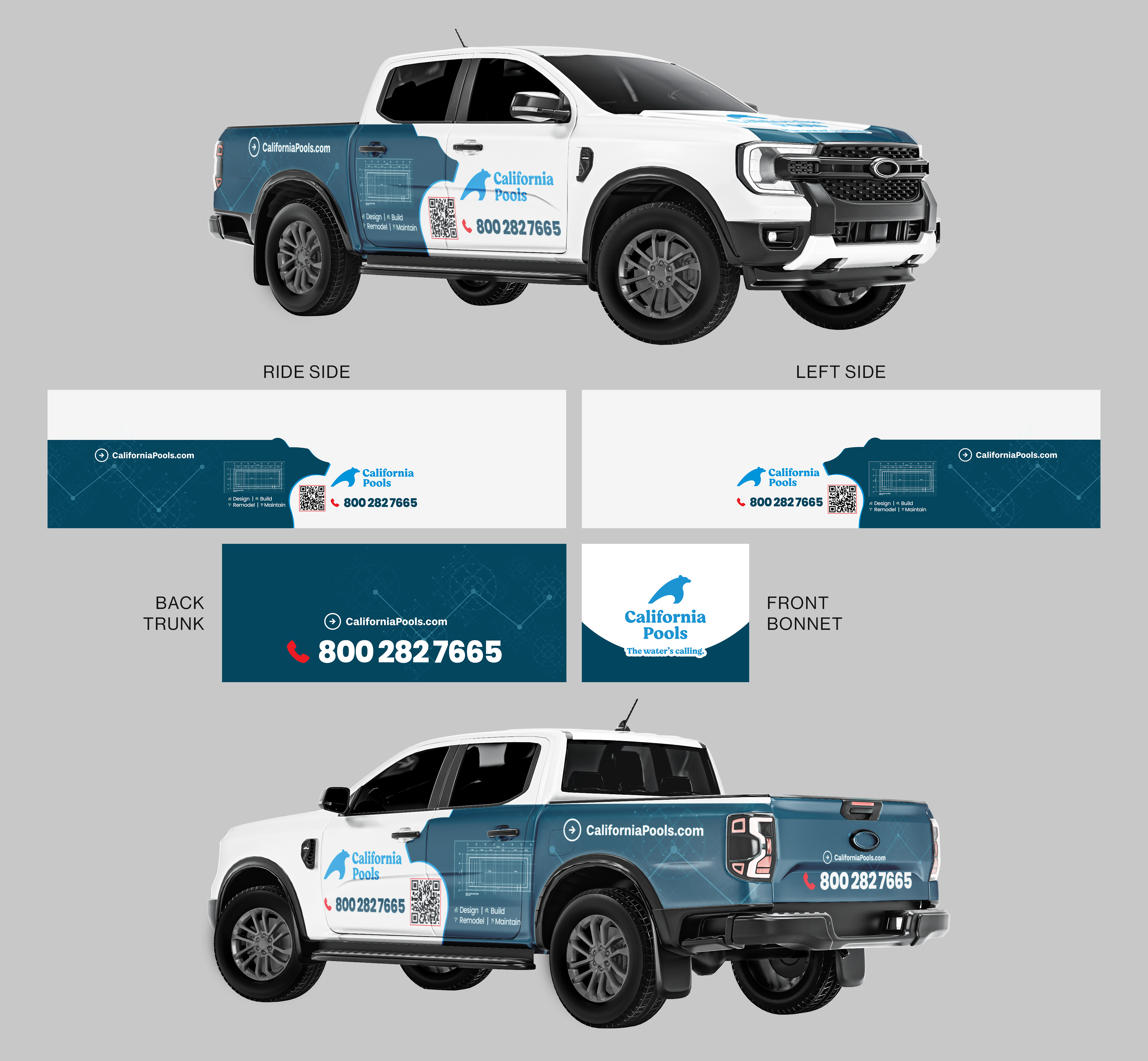 Car Wrap Design by Graphic Guy for California Pools | Design #37795463