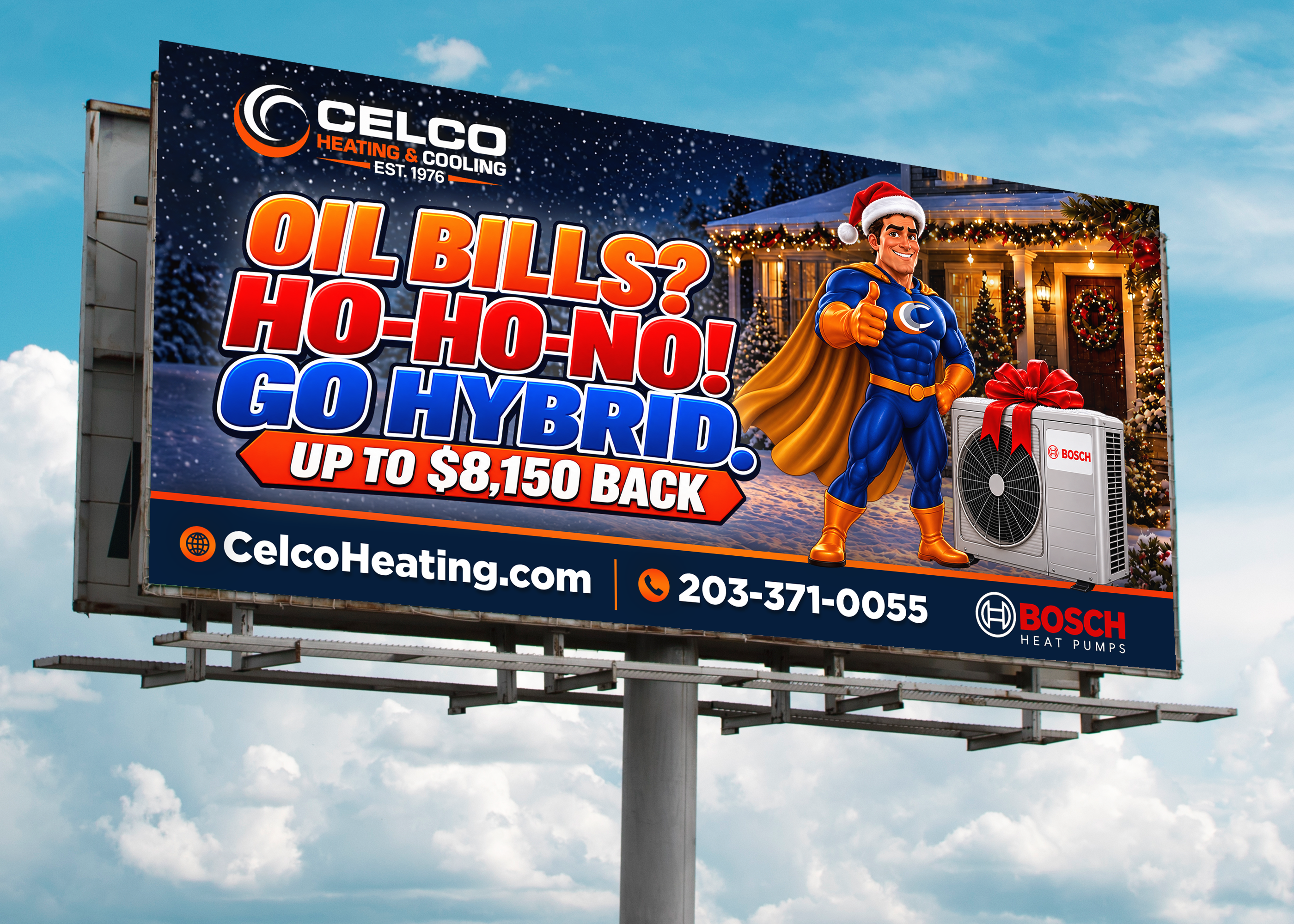 Billboard Design by WellDesign for Celco Heating and AC | Design #37813177