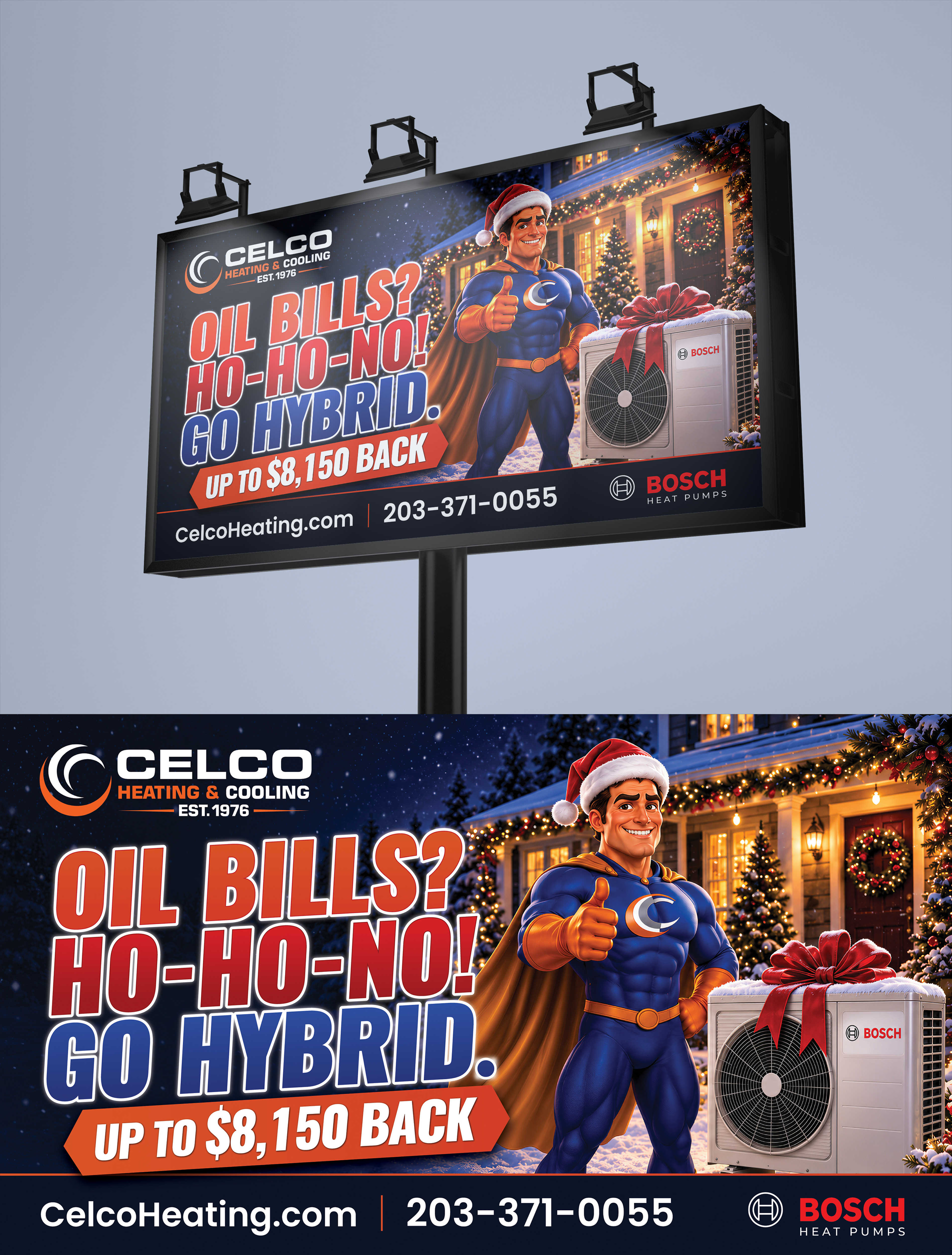Billboard Design by ZML Agency for Celco Heating and AC | Design #37811852