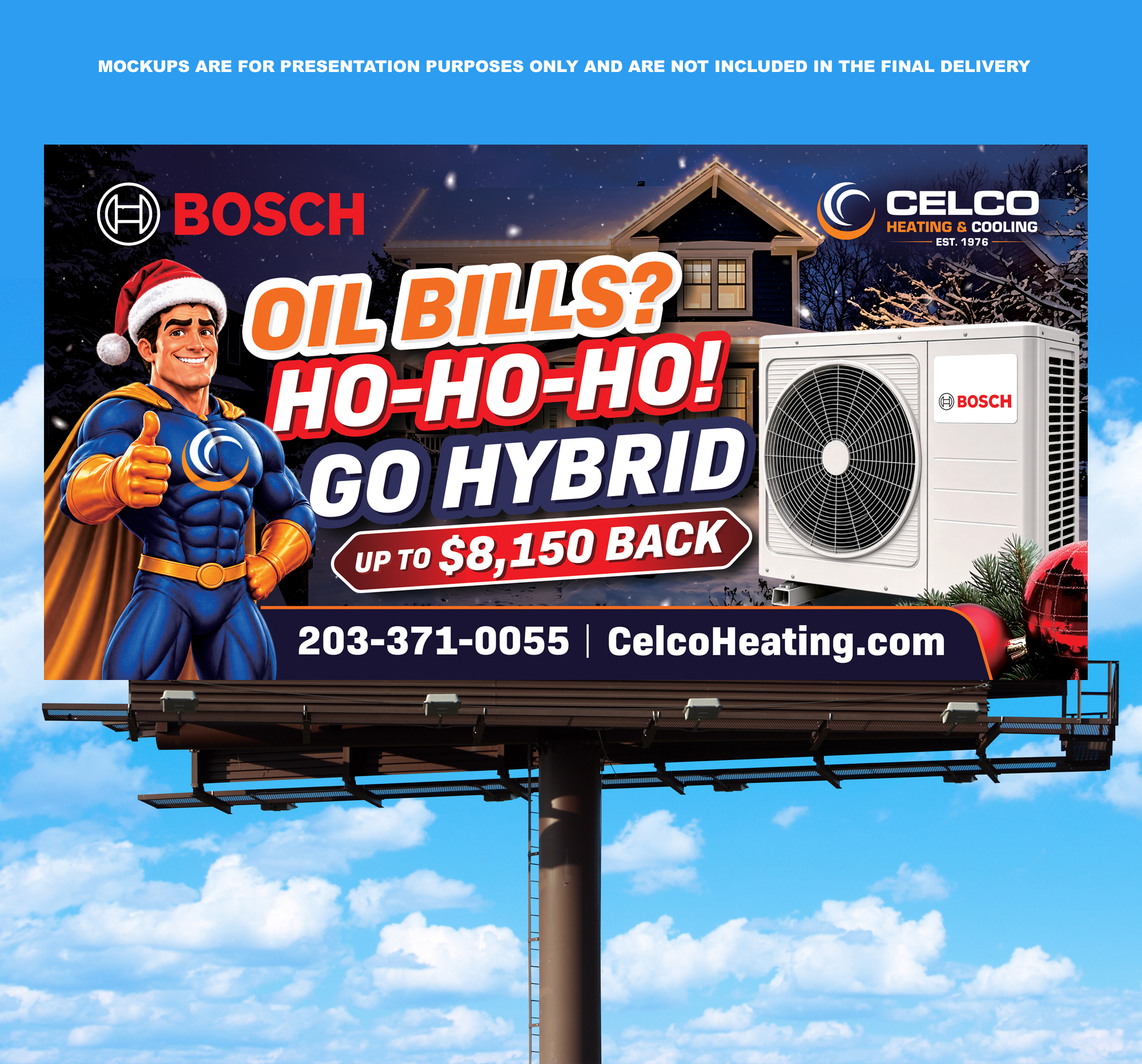 Billboard Design by Dzhafir for Celco Heating and AC | Design #37814601