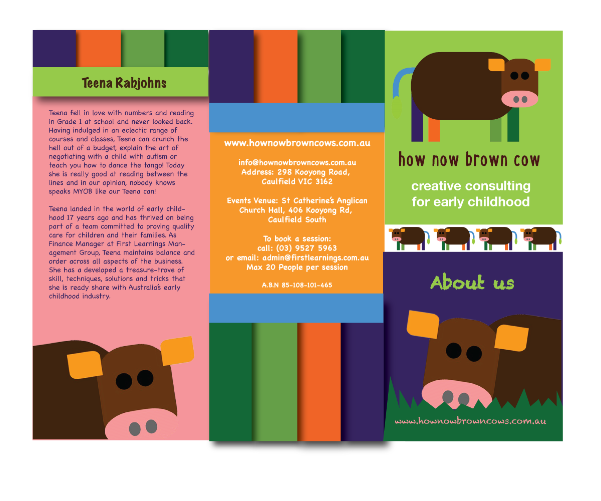 Brochure Design by Tracy for How Now Brown Cow | Design #3140586