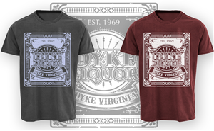 Dyke VA Liquor TShirt design | Graphic Design by dsgrapiko