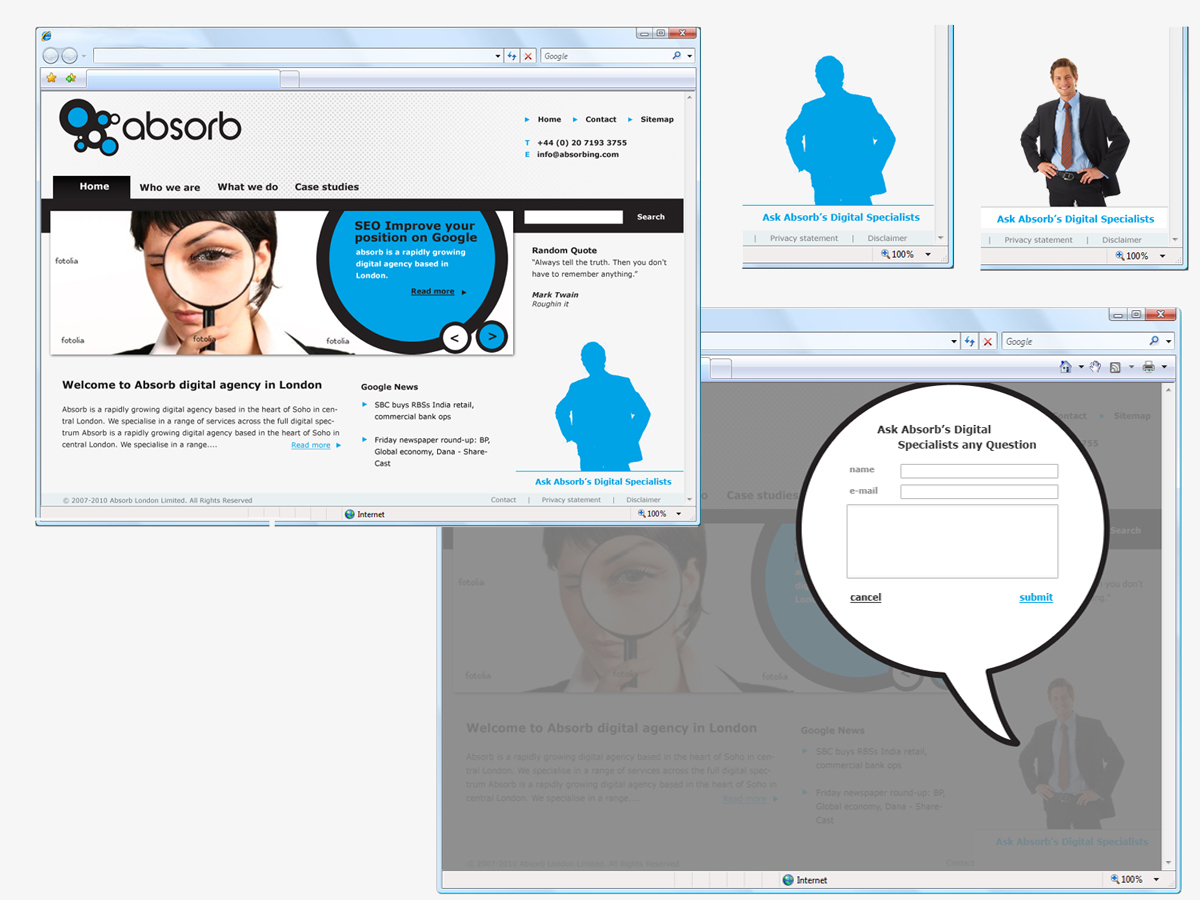 Web Design by Peter Huisman for Absorb London | Design #73580