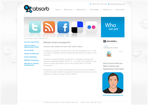 Diseño Web por Studio Pica para Absorb London | Diseño: #70000