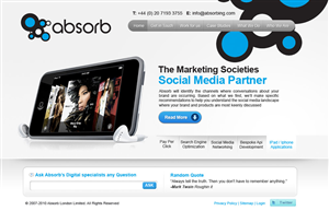 Diseño Web por Sky Ram para Absorb London | Diseño: #74178