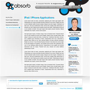 Diseño Web por Sky Ram para Absorb London | Diseño: #74227