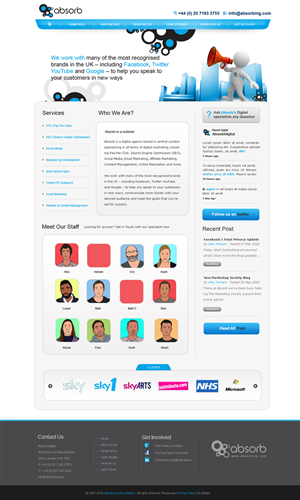 Diseño Web por weathered83 para Absorb London | Diseño: #70659