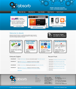 Web Design by LogoDesigns.ae for Absorb London | Design #69625