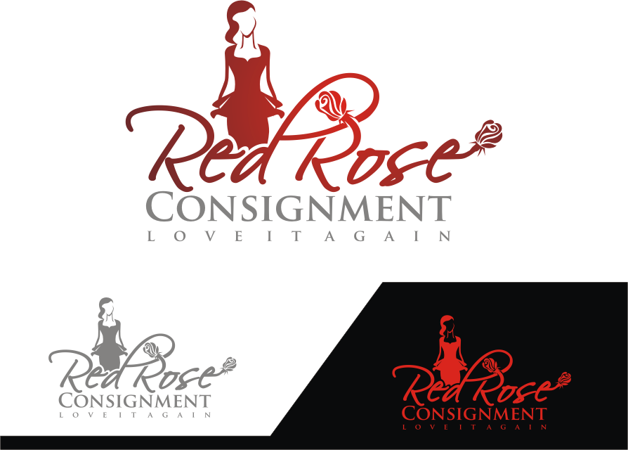 Logo Design by Mikka for Red Rose Consignment | Design #3146603