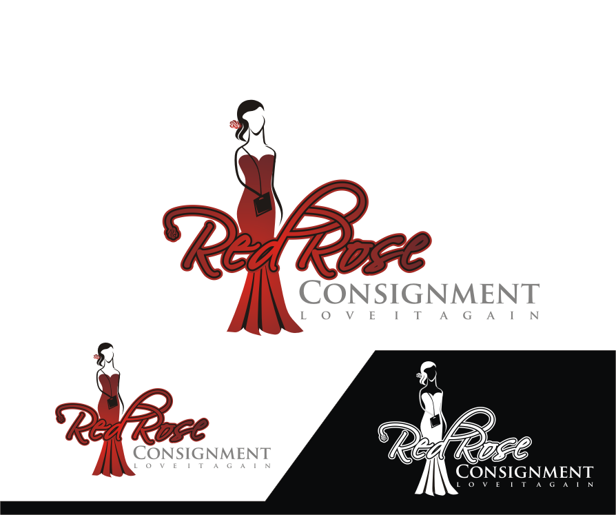 Logo Design by Mikka for Red Rose Consignment | Design #3156891