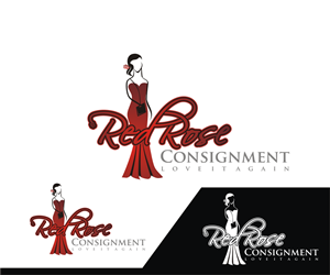 Logo Design by Mikka for Red Rose Consignment | Design: #3156891