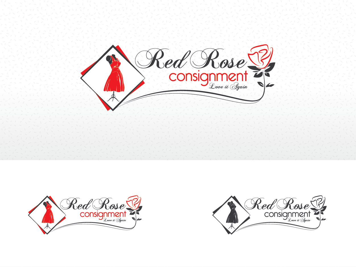 Logo Design by Blue Tusk Design for Red Rose Consignment | Design #3194558