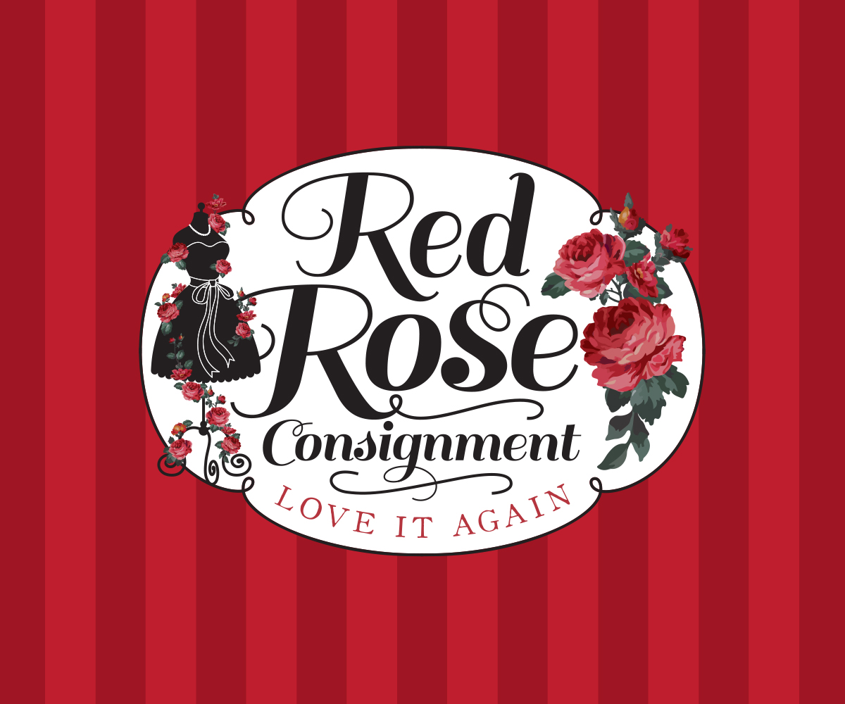 32 Personable Colorful Fashion Logo Designs for Red Rose Consignment