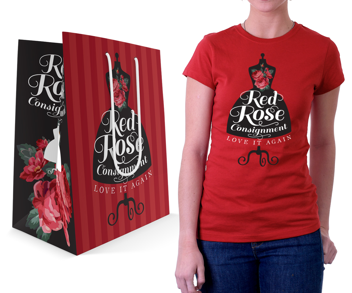 32 Personable Colorful Fashion Logo Designs for Red Rose Consignment