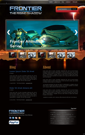 Wordpress Design by pb for Frontier Animation Studios LTD | Design: #775115