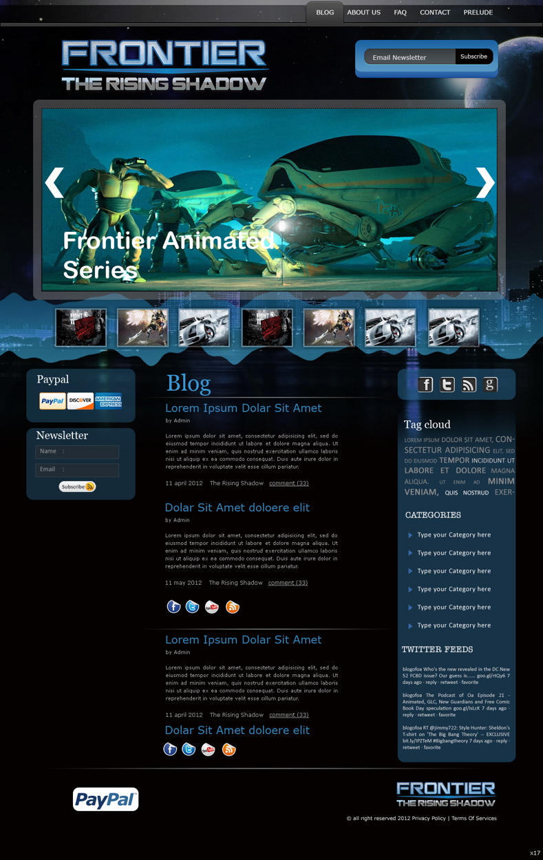Diseño Wordpress por pb para Frontier Animation Studios LTD | Diseño #779569