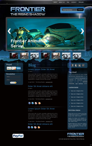 Wordpress Design by pb for Frontier Animation Studios LTD | Design: #779569