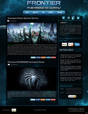Wordpress Design by pb for Frontier Animation Studios LTD | Design: #779573