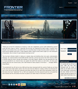 Wordpress Design by pb for Frontier Animation Studios LTD | Design: #781805