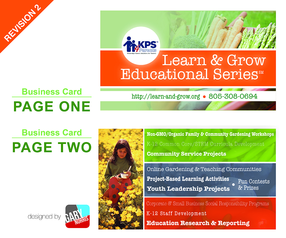 Business Card Design by Gary Lee Norris for KPS4Parents, Inc. | Design #3170993