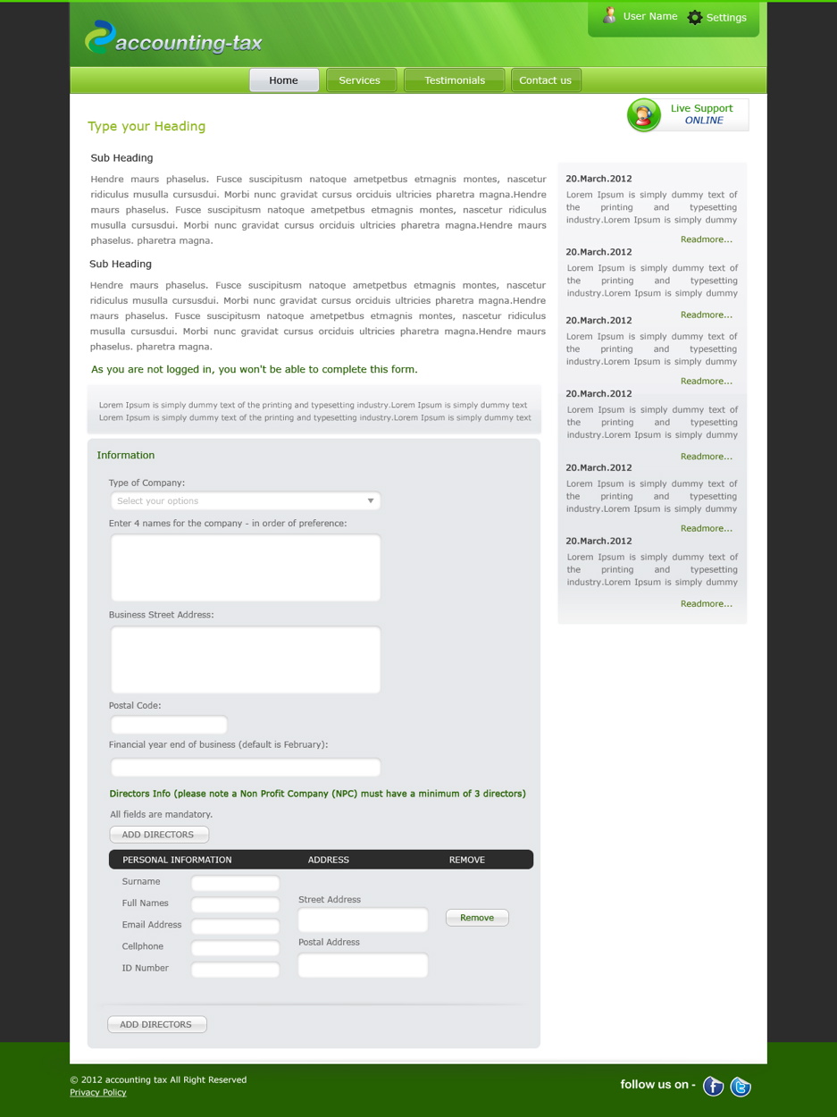 Web Design by pb for this project | Design #822900