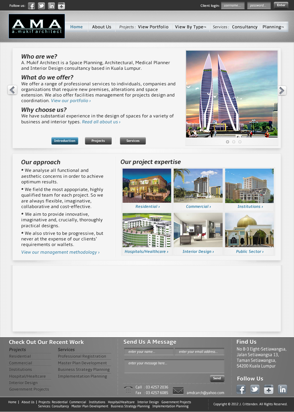 Web Design by J.Crittenden for this project | Design #769258