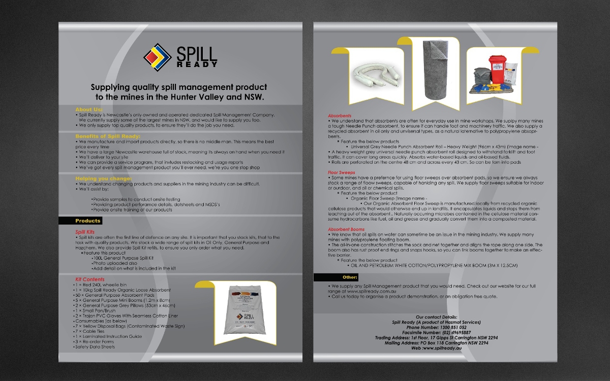 Flyer Design by Mihaela Scobici for Spill Ready | Design #3184570