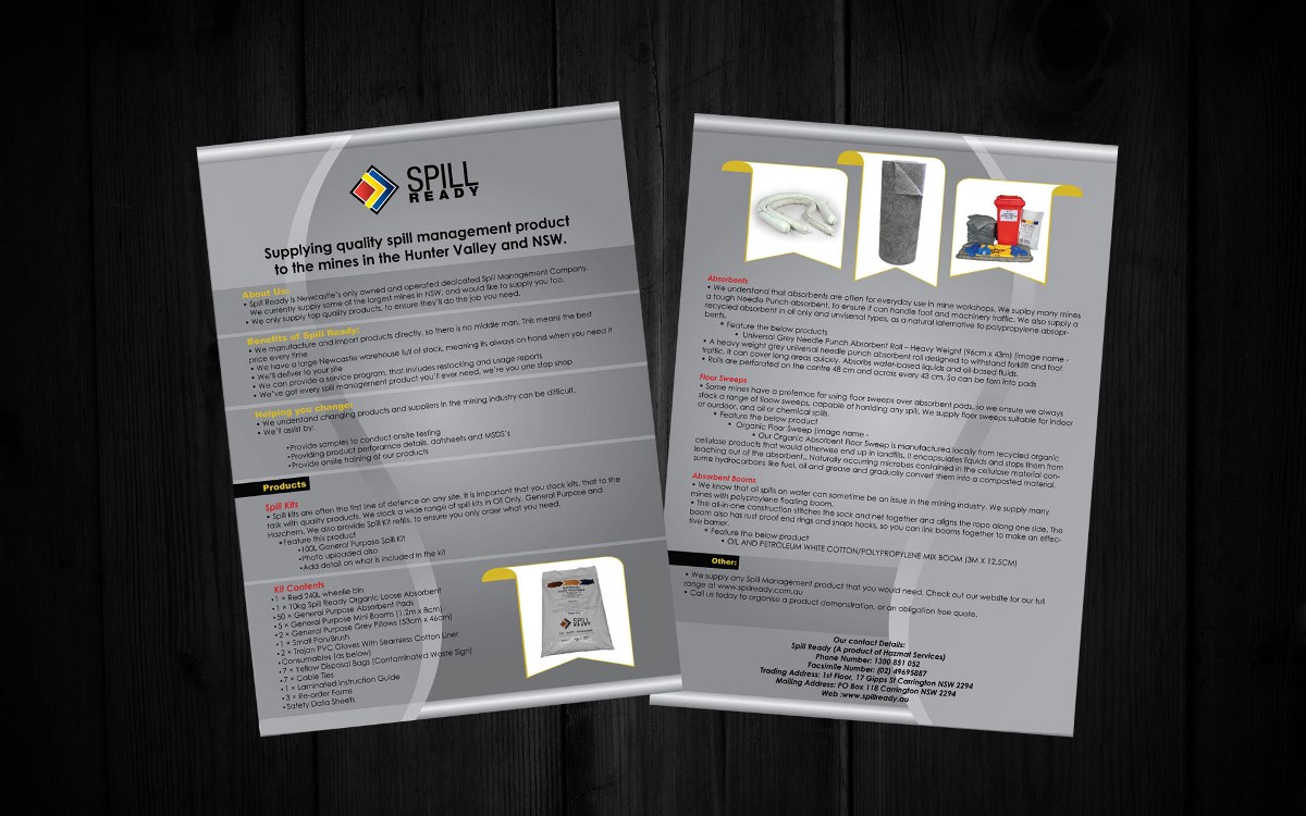 Flyer Design by Mihaela Scobici for Spill Ready | Design #3184582