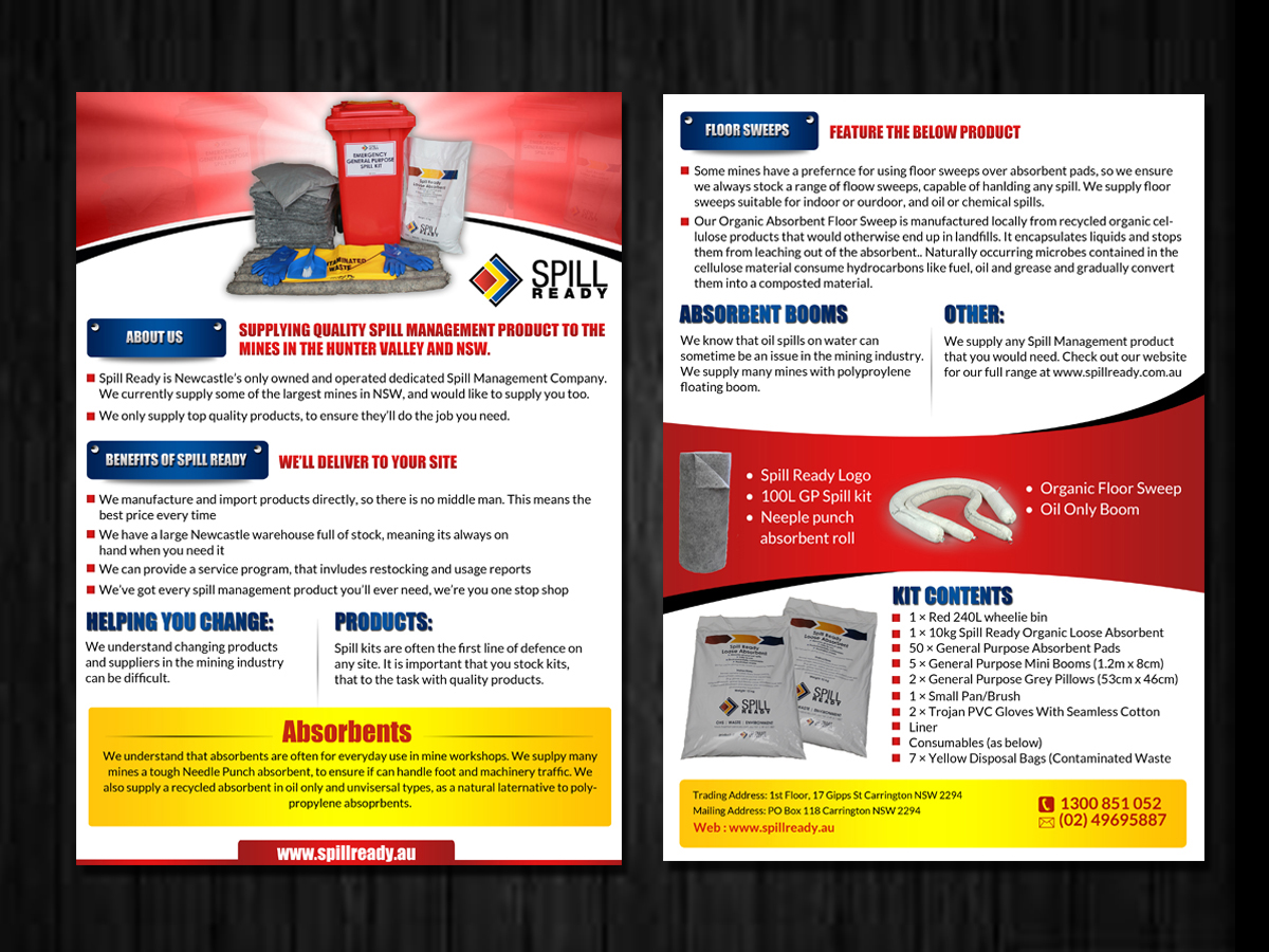 Flyer Design by ESolz Technologies for Spill Ready | Design #3177409