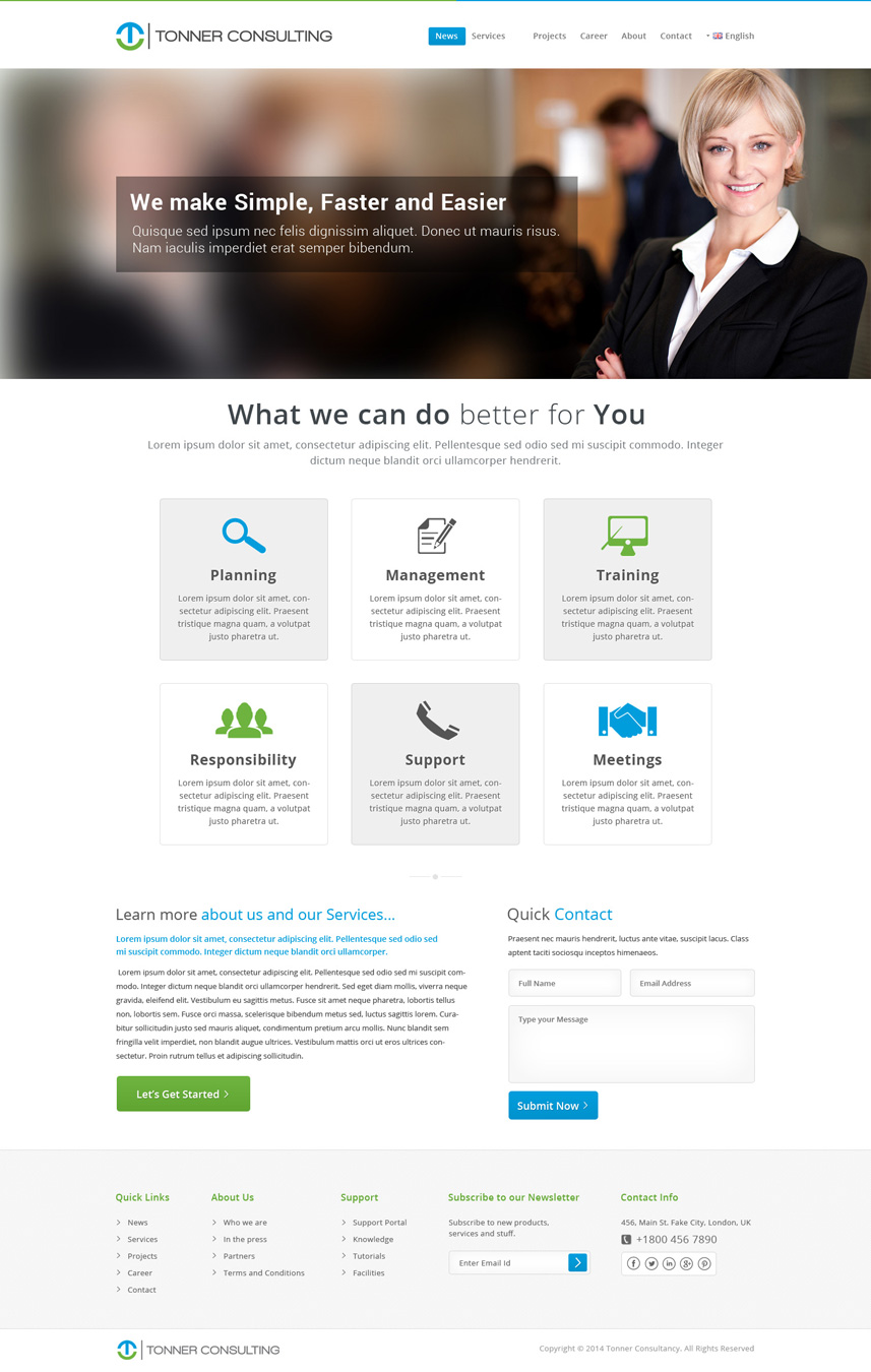 Diseño Wordpress por Hashim Creetto para Tonner Consulting Ltd | Diseño #3269631