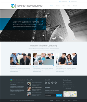 Wordpress Design by Emmanuel for Tonner Consulting Ltd | Design: #3232324