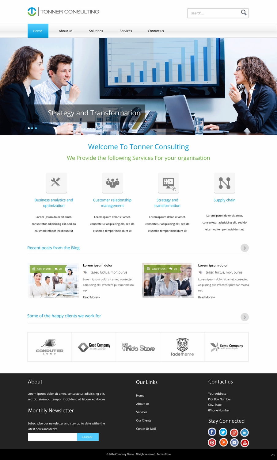 Wordpress Design by pb for Tonner Consulting Ltd | Design #3152310