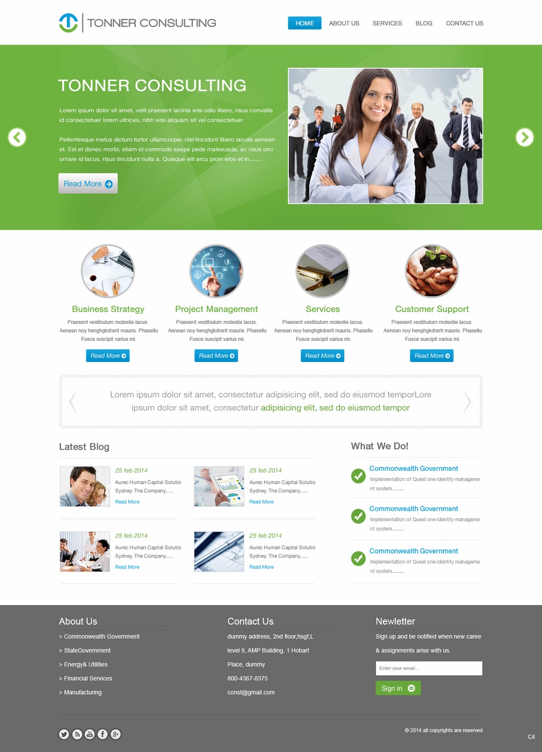 Wordpress Design by pb for Tonner Consulting Ltd | Design #3152328